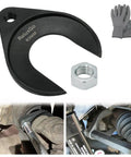 Inner CV Axle Puller Removal Tool 63mm Opening With Nut For Front Wheel Drive Axles shown with gloves and usage examples