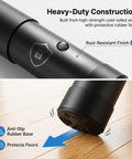 Heavy Duty 4 Pack Table Leg Extenders Raise Height From 3.6 To 5.2 Inches with anti-slip rubber base for floor protection.