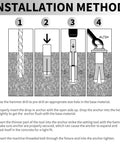 Installation method for Drop In Concrete Anchors 50 Pack 5/16-18 Zinc Plated Internal Forced Expansion Bolts