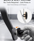 Heavy Duty 4 Pack Rubber Brake Pedal Stop Pads For Daily Drivers Durable Black Auto switch installation view with hand.
