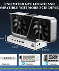 Mini Egpu Dock With Cnc Casing Compatible With Thunderbolt 3 4 Usb4 And Nvidia Amd Pcie External Graphics Card Enclosure side view with dual fans