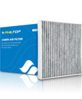 Cabin Air Filter With Activated Carbon CF10285 Fits Toyota Rides And SUVs Including RAV4 Camry showing packaging and filter design.