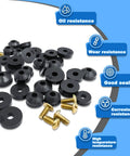 106 Piece Faucet Washer Kit With 10 Size Assortment Of Flat And Beveled Neoprene Washers And Brass Screws for DIY use shown