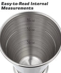 Stainless Steel Cocktail Jiggers 2 Pack Japanese Style Double Measuring Cups For Bartenders 1oz 2oz and 0.5oz 1oz easy-read marks