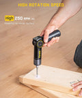 High Performance Pivot Handle Electric Screwdriver Featuring Live Torque Display And Eight Adjustable Settings For Hustle Ready Tech Repairs And Smooth Jobs in use on wooden surface