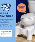 Adjustable Bathroom Toilet Stool With Removable Topper Converts To 7 Inch Or 9 Inch Heights Ergonomic Toilet Stool For Adults And Kids