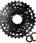 7 Speed CS-HG200 Bike Cassette 12-32T Sprocket with Anti Chain Drop Teeth and Chain Guide Grooves, MTB and Folding Bikes