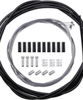 4 Pack Bike Shifter Cable Set For Snappy Gear Shifts, Durable Galvanized Cables, Shifter And Derailleur Groupset, Black Finish