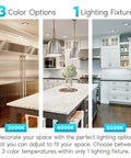 3 color options of 4 Inch Square LED Flush Mount Ceiling Light Kit, 10W Dimmable Downlight, 3000K 4000K 5000K in kitchen