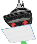 Pro Grade Steam Mop Bundle Featuring 18 Piece Precision Floor Care Kit close-up of mop base with removable cleaning pad.