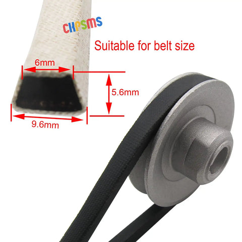 Clutch Motor Pulley 15mm Inner Hole 45mm Outer Diameter Go-To Replacement For Industrial Sewing Machines shown with belt size details