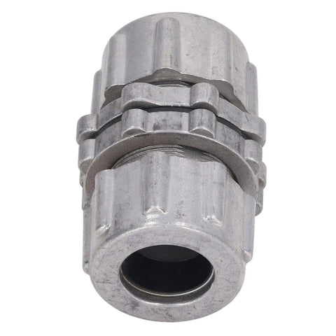 Heavy Duty Dust Collector Pipe Connector Adapter featuring 1 Inch Aluminum Alloy Pulse Valve Quick Connect Coupling, shown from the front.