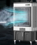 Beat The Humidity Fast With This No Sweat Evaporative Air Cooler And Swamp Cooler with visible airflow and cooling features.