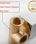Wall Mount Shower Mixing Valve Kit With Durable Brass Body, Polished Chrome Trim, High-Pressure 25 bar, USA Standard