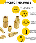 45 Piece One Quarter Inch NPT Air Hose Fittings Kit With Quick Connects Including Male And Female Plugs