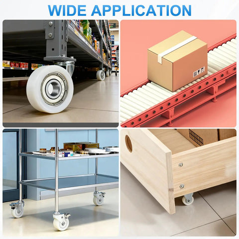Various applications of Nylon Ball Bearing Guide Pulleys 8mm By 36mm By 10mm Four Pack With Sealed 608RS Bearings for heavy duty use.