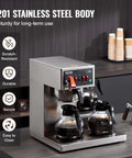 12 Cup Commercial Drip Coffee Maker With 3 Glass Carafes And 3 Warmer Plates, Stainless Steel Pour Over Brewer in kitchen.