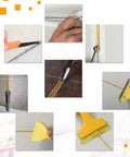 Close-up of 8 tool set with grout saws and scrapers from Dual Cartridge Caulking Gun Kit With 1:1 Epoxy Mixing For 400 ML Cartridges