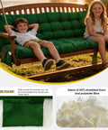 Thick Waterproof Porch Swing Cushion For Outdoor Two To Three Seater With Ties Cozy Replacement Bench Pad 60 By 40 Inches