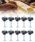 Stainless Steel T Track Knobs Kit With M8x100mm Threaded Bolts, Nuts And Washers displayed in a woodworking setup
