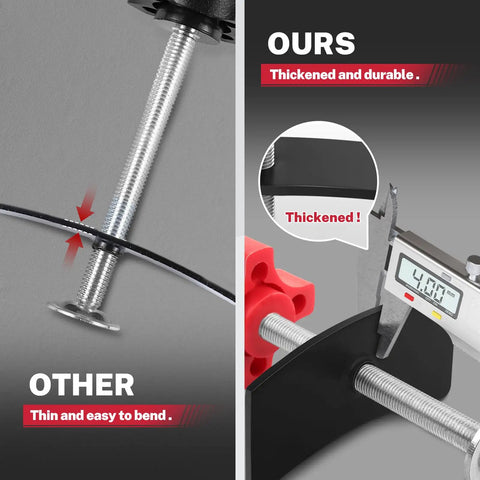 Comparison of brake caliper compression tools; No Fuss Brake Caliper Compression Tool For Pad Replacement vs standard model.