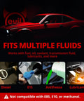 Red sports car and fluid icons for 6AN Braided Fuel Line Hose 20Ft Black With CPE Inner Layer And Nylon Sheath descriptions