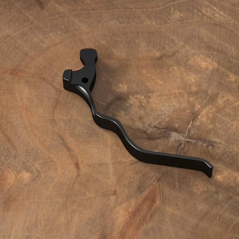 2 Pack Extended Release Lever For Ruger 10/22 Aluminum Anodized Black Drop In Install on wood background