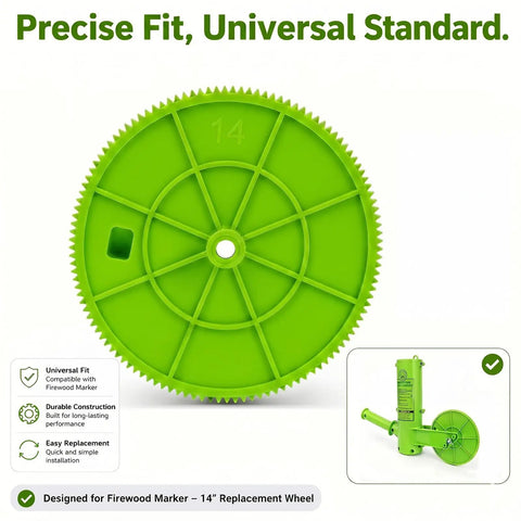 No Sweat 14 Inch Automatic Paint Marking Wheel For Firewood And Log Cutting Sprays Clean Lines Instantly While Delivering Top Notch Accuracy For Builders
