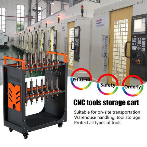 Hella Heavy Duty BT40 CAT40 CNC Tool Holder Transfer Cart With Quick Rollin Wheels And Abs Padding Kickass Mobile Storage Tote For Warehouse Or Machining Center Shop Beasts