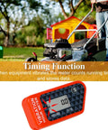 Durable Vibration Hour Meter For Small Engines Red IP68 Waterproof Tracks Run Time With Non Resettable Total Hours And Resettable Job Timer No Wire Vibration Monitoring For Heavy Duty Equipment on lawn mower