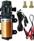 Portable 12V DC Fuel Transfer Pump With 75W Motor Delivers Up To 110 GPH Gasoline Or Diesel For Cars Boats Motorbikes And Equipment