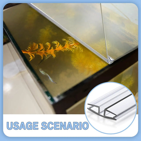 Ultra Slick Clear PVC Piano Hinges 2 Pack Living Door Pivot For 4mm Acrylic Panels 39 Inch cuttable transparent joint for aquarium lid.