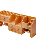 Wooden Bench Top Tool Organizer For DIYers And Pros With Four Drawers Fits Back Of Bench Or Work Table Lightweight 3.5 Pounds