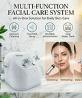 Hydro Facial Machine For Home And Spa Use With Hydrogen Oxygen Therapy Facial Vacuum Water Oxygen Spray on a countertop with attachments