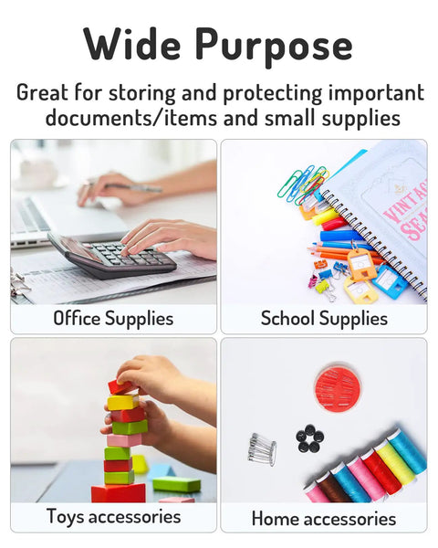 Collage of office, school, toys, home supplies for Heavy Duty Binder Pocket Folders 10 Pack With Tight Closure And Side Loading Pockets