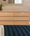 2-Piece Aluminum Cabinet Handles In White Finish For Kitchen Cupboards And Dresser Hardware installed on wooden dresser