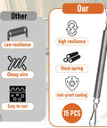 Comparison of Bulk 15 Pack Heavy Duty Extension Springs 5 Inch By 0.27 Inch Stainless Steel Tension Springs with regular springs.