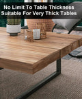 Hidden Strap Tablecloth Clips For Windy Picnics And Thick Indoor Outdoor Tables Invisible Design Keeps Your Tablecloth Secure Without Visible Clips On Any Surface on thick wooden table.