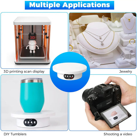 Remote Control Motorized Rotating Display Stand For Epoxy Glitter Tumblers And Cups 360 Degree Electric Turntable uses