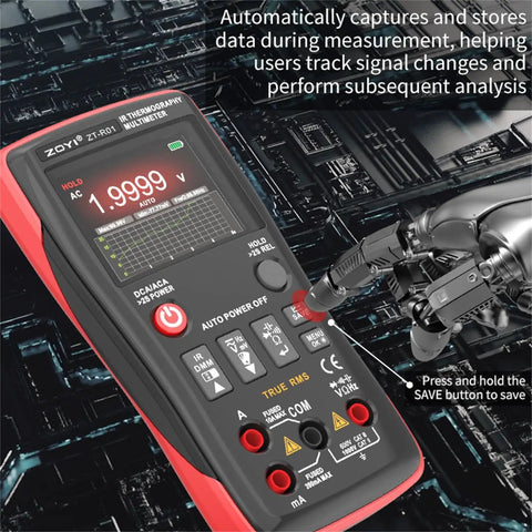 2 In 1 Thermal Imaging Camera And True RMS Digital Multimeter For Electrical Inspections, 32 By 32 Resolution, Type C Charging
