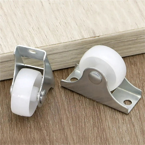 Heavy Duty Rubber Furniture Casters That Roll Like Butter With Reliable Grip crafted with white rubber wheels and steel mounts.