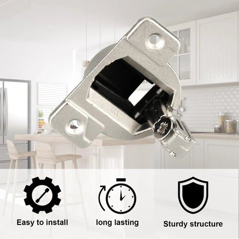 Heavy Duty Self Closing Cabinet Hinges Eight Pack For Kitchen And Closet Doors Smooth Soft Close Compact Overlay Hardware Easy Screw Mount Installation That Works Like A Dream For Any Home Upgrade