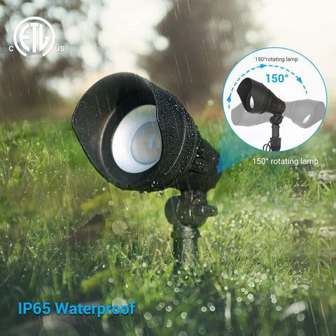 Bright 14W Low Voltage LED Landscape Lights For Yard And Garden, 540 Lumens, 3000K Warm White, 12V Aluminum Outdoor Spotlight, IP65 Waterproof, Easy Install, Great For Trees, Paths, Driveways, 4 Pack