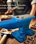 Blue Single Horn Cast Iron Anvil For Blacksmithing And Metal Shaping Beefy Pro Grade Heavy Duty Jewelry Making And Stamp Work Tool 24 Lbs