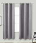 72 Inch Length Grey Curtains For Room Two Panels Grommet Window Treatments Double Sided Blackout Thermal Insulated Drapes