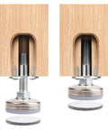 Heavy Duty Adjustable Furniture Leveling Feet 4 Pack For Tables Chairs Cabinets And Sofas Up To 1320 Lbs Load Capacity Easy Leveling Floor Safe And Quiet One Color mounted under wood cabinet