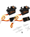 2G Micro Digital Servo Motors Dual Pack for RC Robots Arms Hands Helicopters Fixed Wing Planes Cars and Boats Perfect Arduino Project Component with Lightweight Shell and High Precision Plastic Gears