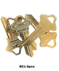Must Have 25 Piece Residential Key Blank Kit With Five Of Each KW1 SC1 WR5 Y1 And M1 For Home DIY Locksmithing Spares Quick Replacements And Everyday Security Upgrades - 5 SC1 Brass Blanks