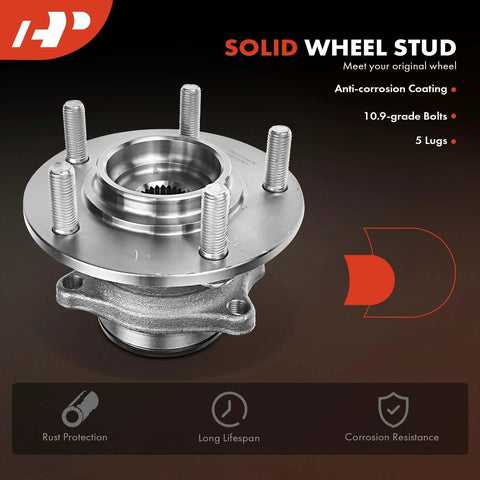 Rear Wheel Bearing Hub Assembly 5 Lug For Mitsubishi Outlander 2007 2013 AWD And Lancer 2012 2017 AWD