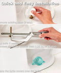 Heckin Adorable Ceramic Sea Turtle Toilet Bolt Caps Set Of 2 Snazzy Screw Cover installation steps with hands and tools.